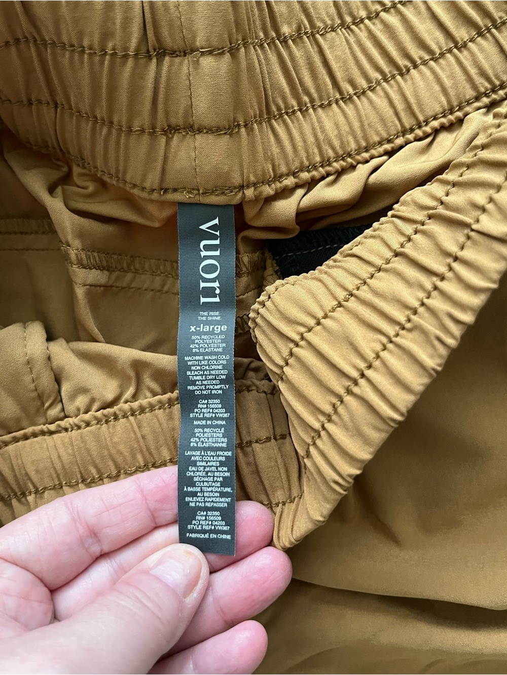 NWT Vuori Dash Performance Shorts in Dark Golden Size XL - Picture 5 of 7